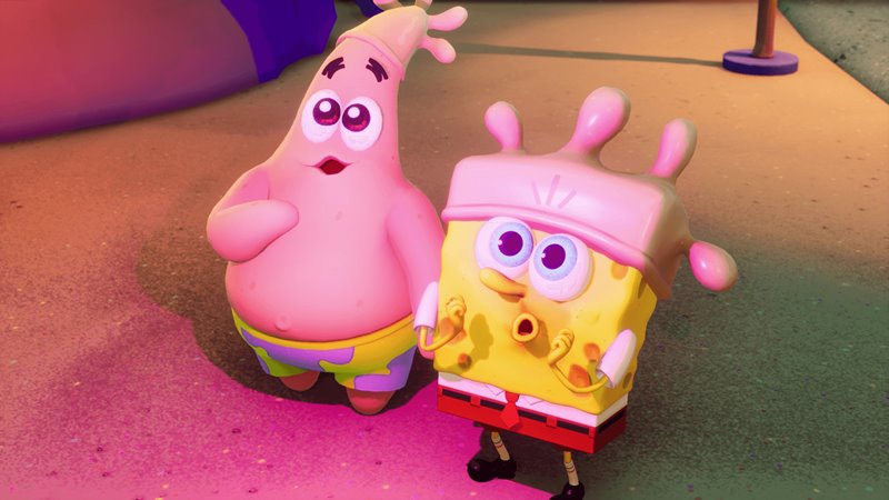 Patrick and SpongeBob in SpongeBob SquarePants: The Cosmic Shake